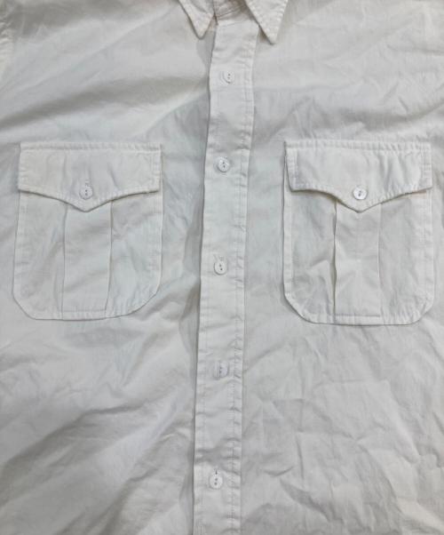 RRL（ダブルアールエル）RRL (ダブルアールエル) リネン ラミーブレンドシャツ ホワイト サイズ:SIZE Lの古着・服飾アイテム