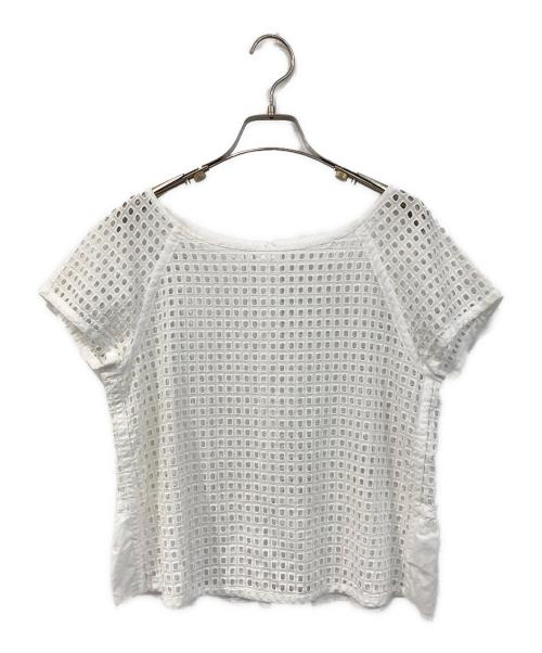 LANVIN（ランバン）LANVIN (ランバン) メッシュカットソー ホワイト サイズ:SIZE38の古着・服飾アイテム