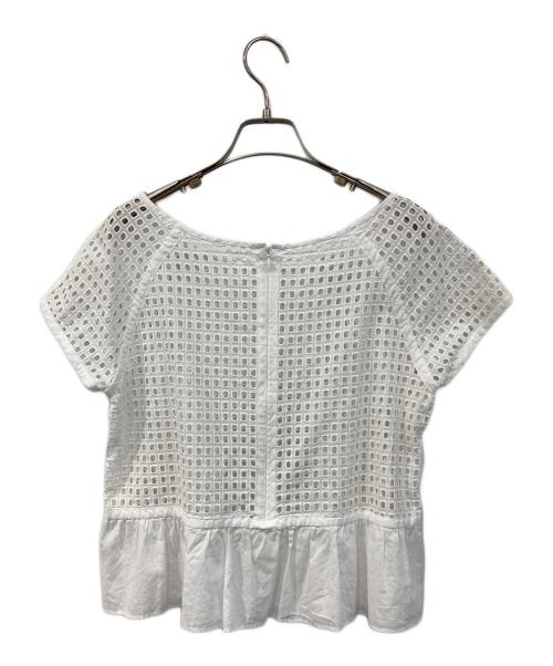 LANVIN（ランバン）LANVIN (ランバン) メッシュカットソー ホワイト サイズ:SIZE38の古着・服飾アイテム