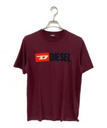 DIESEL（ディーゼル）の古着「ロゴカットソー」｜レッド