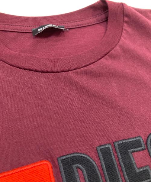 DIESEL（ディーゼル）DIESEL (ディーゼル) ロゴカットソー レッド サイズ:SIZE Mの古着・服飾アイテム
