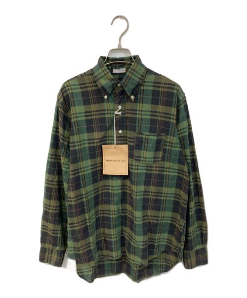 WORKERS（ワーカーズ）WORKERS (ワーカーズ) PULLOVER BD BLACKWATCH MADRAS グリーン サイズ:15の古着・服飾アイテム