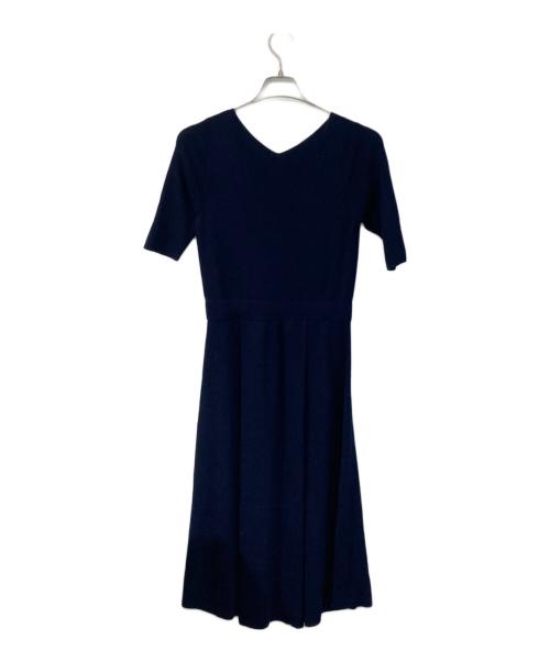 Demi-Luxe Beams（デミルクス ビームス）Demi-Luxe Beams (デミルクス ビームス) ニットフレアワンピース ネイビー サイズ:36の古着・服飾アイテム