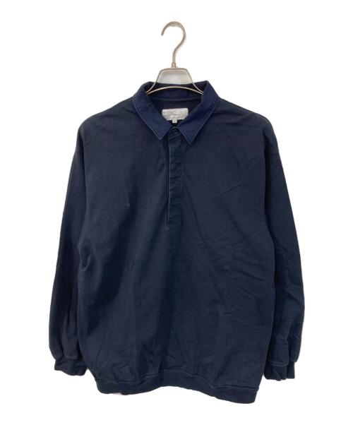 FOLL（フォル）FOLL (フォル) dry cotton rugby shirt ネイビー サイズ:3の古着・服飾アイテム