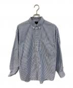DAIWA PIER39ダイワ ピア39）の古着「TECH BUTTON DOWN SHIRT L/S STRIPE」｜ブルー×ホワイト