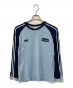 adidas×oasisアディダス×オアシス）の古着「ツアー スリーストライプス 長袖Tシャツ」｜ブルー