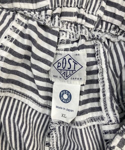 POST O'ALLS（ポストオーバーオールズ）POST O'ALLS (ポストオーバーオールズ) Ｅ-Z LAX 4 SHORTS Summer patchwork seersucker Grey グレー サイズ:SIZE XLの古着・服飾アイテム