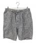 POST O'ALLS（ポストオーバーオールズ）の古着「Ｅ-Z LAX 4 SHORTS Summer patchwork seersucker Grey」｜グレー