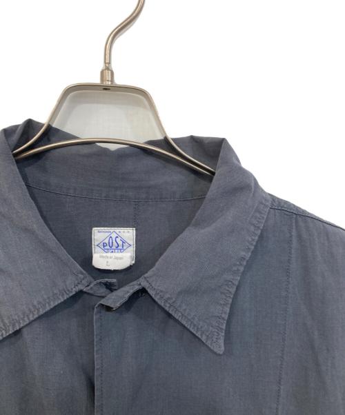 POST O'ALLS（ポストオーバーオールズ）POST O'ALLS (ポストオーバーオールズ) シャツジャケット グレー サイズ:SIZE Lの古着・服飾アイテム
