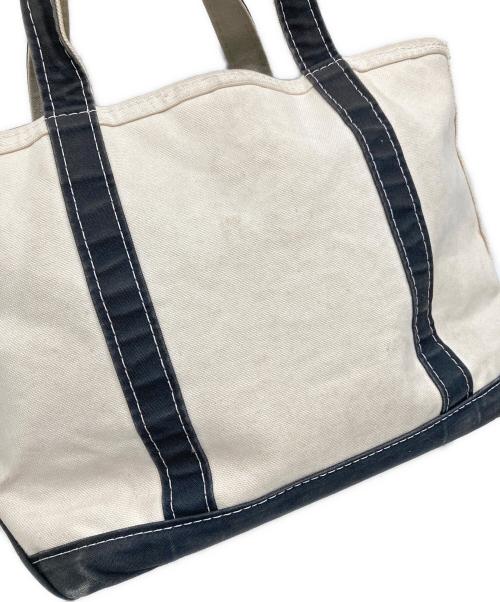 L.L.Bean（エルエルビーン）L.L.Bean (エルエルビーン) キャンバストートバッグ アイボリー×ブラックの古着・服飾アイテム