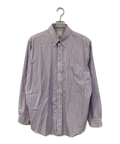 BROOKS BROTHERS（ブルックスブラザーズ）BROOKS BROTHERS (ブルックスブラザーズ) ストライプBDシャツ パープル サイズ:SIZE 16-35の古着・服飾アイテム