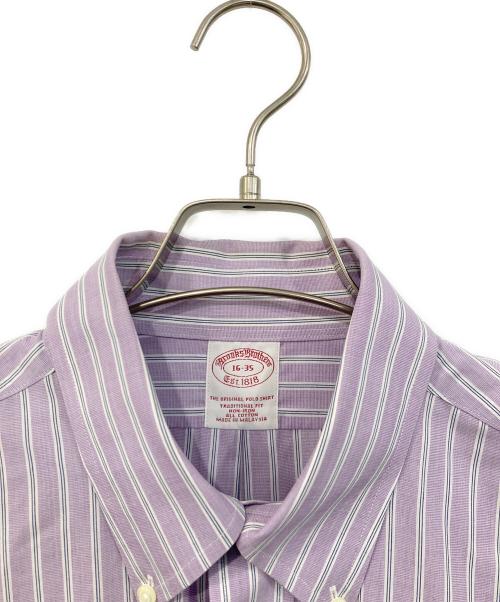 BROOKS BROTHERS（ブルックスブラザーズ）BROOKS BROTHERS (ブルックスブラザーズ) ストライプBDシャツ パープル サイズ:SIZE 16-35の古着・服飾アイテム