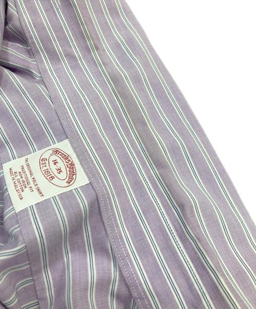 BROOKS BROTHERS（ブルックスブラザーズ）BROOKS BROTHERS (ブルックスブラザーズ) ストライプBDシャツ パープル サイズ:SIZE 16-35の古着・服飾アイテム