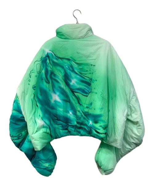 Gerrit Jacob（ゲリット ヤコブ）Gerrit Jacob (ゲリット ヤコブ) グラフィックダウンジャケット グリーン サイズ:SIZE XLの古着・服飾アイテム
