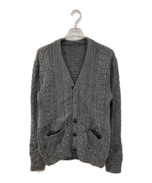 sacai（サカイ）sacai (サカイ) 切替アランニットカーディガン グレー サイズ:SIZE 2の古着・服飾アイテム