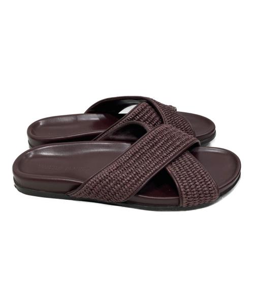 Manolo Blahnik（マノロブラニク）Manolo Blahnik (マノロブラニク) OTAWI RAFFIA ブラウン サイズ:40の古着・服飾アイテム