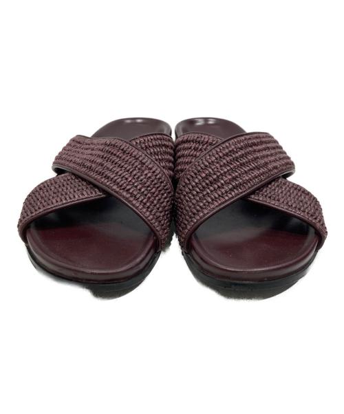 Manolo Blahnik（マノロブラニク）Manolo Blahnik (マノロブラニク) OTAWI RAFFIA ブラウン サイズ:40の古着・服飾アイテム