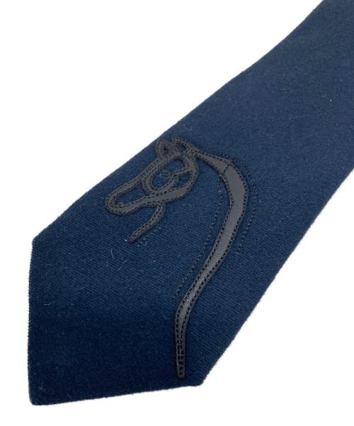 HERMES（エルメス）HERMES (エルメス) シルクホースネクタイ ネイビー サイズ:不明の古着・服飾アイテム
