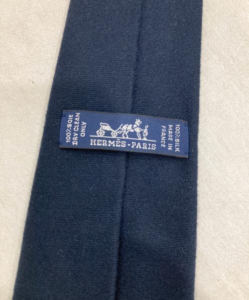 HERMES（エルメス）HERMES (エルメス) シルクホースネクタイ ネイビー サイズ:不明の古着・服飾アイテム