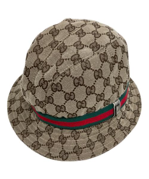 GUCCI（グッチ）GUCCI (グッチ) GGキャンバスバケットハット ベージュの古着・服飾アイテム