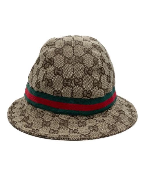 GUCCI（グッチ）GUCCI (グッチ) GGキャンバスバケットハット ベージュの古着・服飾アイテム