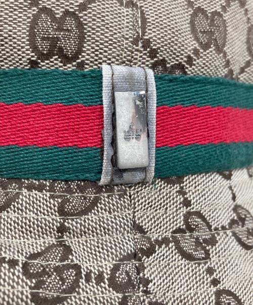 GUCCI（グッチ）GUCCI (グッチ) GGキャンバスバケットハット ベージュの古着・服飾アイテム