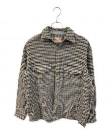 bogen（ボーゲン）の古着「千鳥格子柄シャツジャケット」｜ブラウン