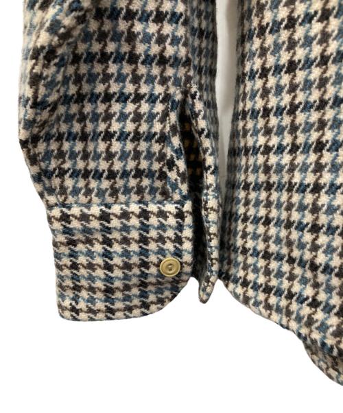 bogen（ボーゲン）bogen (ボーゲン) 千鳥格子柄シャツジャケット ブラウン サイズ:SIZE Sの古着・服飾アイテム