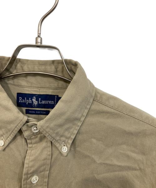 RALPH LAUREN（ラルフローレン）RALPH LAUREN (ラルフローレン) コットンボタンダウンシャツ ベージュ サイズ:SIZE Mの古着・服飾アイテム