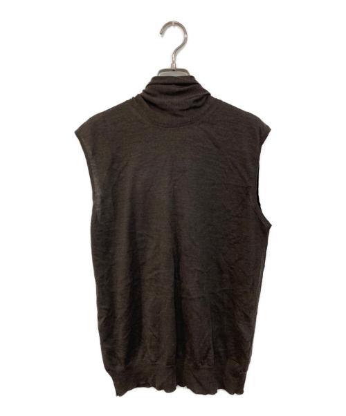 HERMES（エルメス）HERMES (エルメス) ノースリーブニット ブラウン サイズ:SIZE LAの古着・服飾アイテム