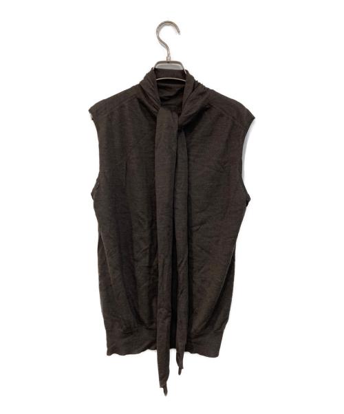 HERMES（エルメス）HERMES (エルメス) ノースリーブニット ブラウン サイズ:SIZE LAの古着・服飾アイテム