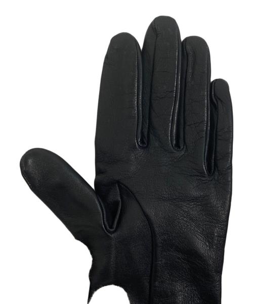 Christian Dior（クリスチャン ディオール）Christian Dior (クリスチャン ディオール) レザーグローブ ブラックの古着・服飾アイテム