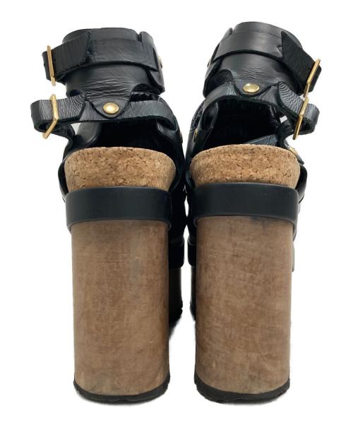sacai（サカイ）sacai (サカイ) PIERRE HARDY (ピエールアルディ) ウェッジソールサンダル ブラック×ベージュ サイズ:SIZE 36の古着・服飾アイテム