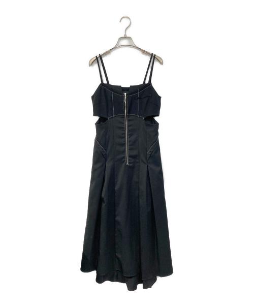 UNITED TOKYO（ユナイテッドトーキョー）UNITED TOKYO (ユナイテッドトーキョー) サイドスリットキャミワンピース ブラック サイズ:SIZE 2の古着・服飾アイテム