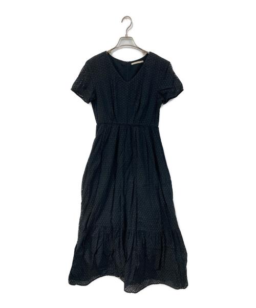 ne quittez pas（ヌキテパ）ne quittez pas (ヌキテパ) 半袖カットワークワンピース ブラック サイズ:なしの古着・服飾アイテム