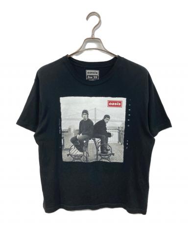 【oasis】 古着 Tシャツ 中古・古着通販】oasis (オアシス) プリントTシャツ ブラック サイズ