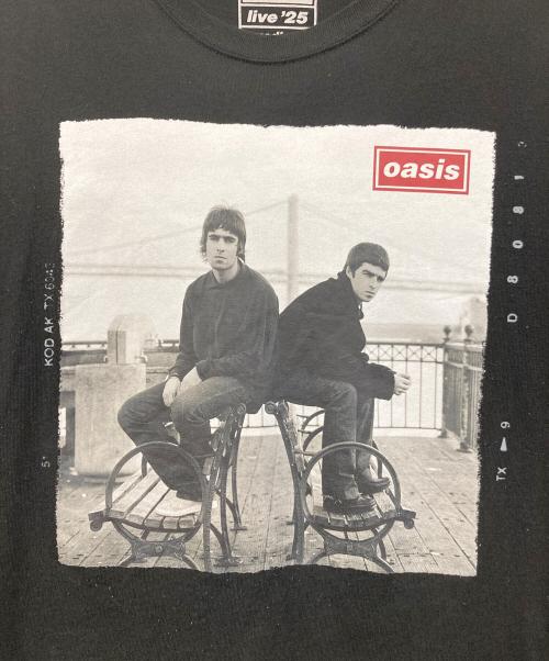 oasis（オアシス）oasis (オアシス) プリントTシャツ ブラック サイズ:SIZE Mの古着・服飾アイテム