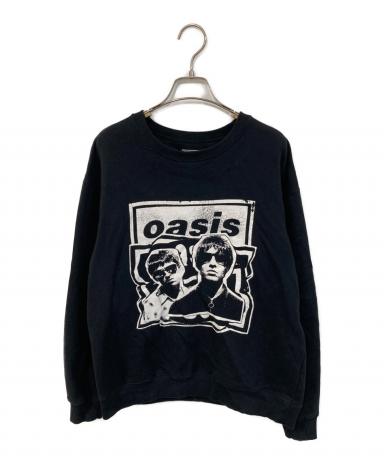 中古・古着通販】oasis (オアシス) プリントスウェット ブラック