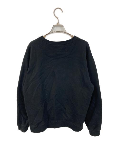 oasis（オアシス）oasis (オアシス) プリントスウェット ブラック サイズ:SIZE Mの古着・服飾アイテム