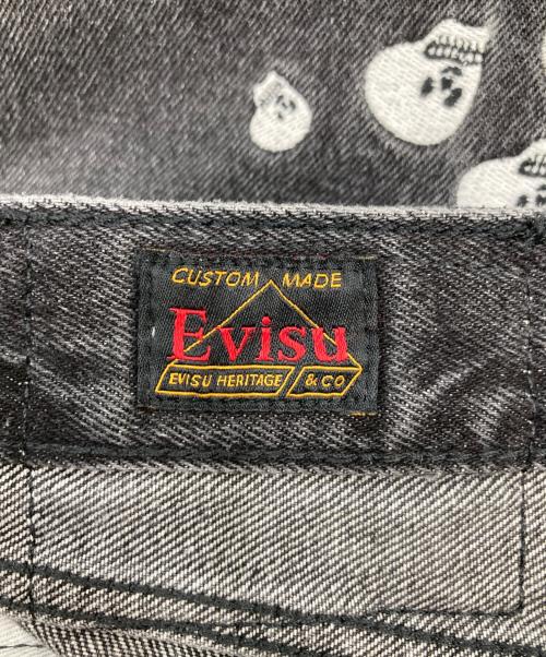 EVISU（エヴィス）EVISU (エヴィス) Skull Embroidery Daicock Baggy Jeans グレー サイズ:29の古着・服飾アイテム