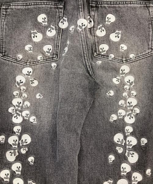 EVISU（エヴィス）EVISU (エヴィス) Skull Embroidery Daicock Baggy Jeans グレー サイズ:29の古着・服飾アイテム