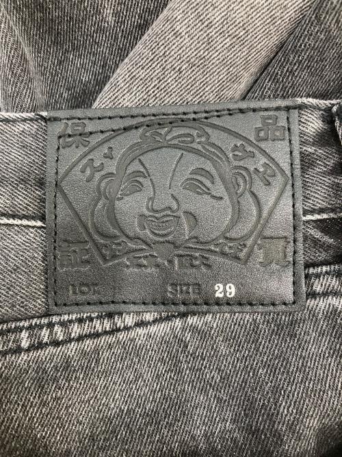 EVISU（エヴィス）EVISU (エヴィス) Skull Embroidery Daicock Baggy Jeans グレー サイズ:29の古着・服飾アイテム