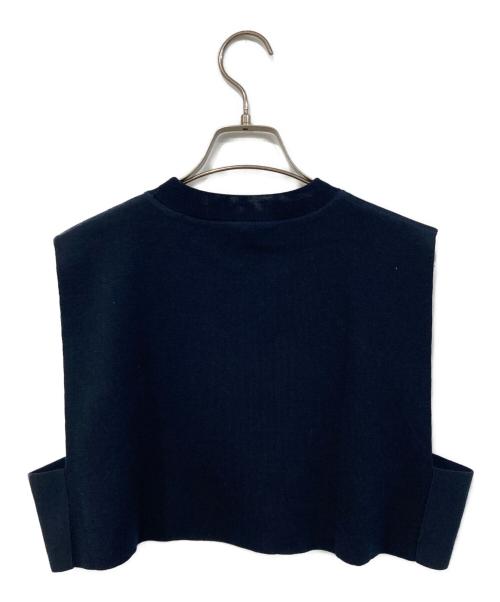 HYKE（ハイク）HYKE (ハイク) CROPPED TOP SWEATER ネイビー サイズ:FREEの古着・服飾アイテム