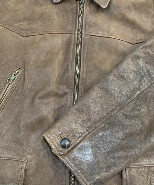 FOVER（フェイバー）FOVER (フェイバー) レザージャケット ブラウン サイズ:SIZE 52の古着・服飾アイテム