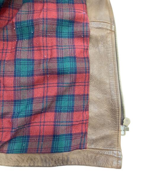 FOVER（フェイバー）FOVER (フェイバー) レザージャケット ブラウン サイズ:SIZE 52の古着・服飾アイテム