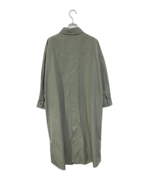 MOGA（モガ）MOGA (モガ) ハイカウントタフタシャツワンピース グリーン サイズ:SIZE1の古着・服飾アイテム