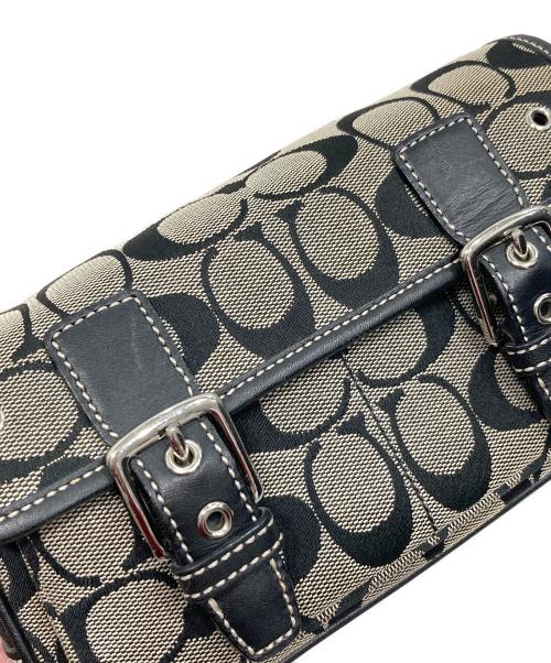 COACH（コーチ）COACH (コーチ) ショルダーバッグ ホワイト×ブラックの古着・服飾アイテム