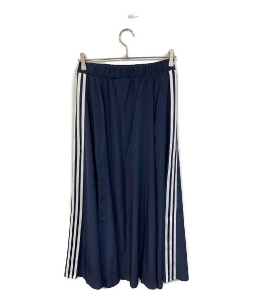 adidas（アディダス）adidas (アディダス) スリーストライプ ロングスカート ネイビー サイズ:SIZE M 未使用品の古着・服飾アイテム