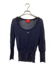 Vivienne Westwood RED LABEL（ヴィヴィアンウエストウッドレッドレーベル）の古着「シアーニット」｜ネイビー