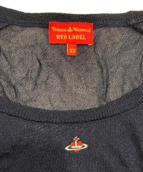 Vivienne Westwood RED LABEL（ヴィヴィアンウエストウッドレッドレーベル）Vivienne Westwood RED LABEL (ヴィヴィアンウエストウッドレッドレーベル) シアーニット ネイビー サイズ:SIZE XSの古着・服飾アイテム